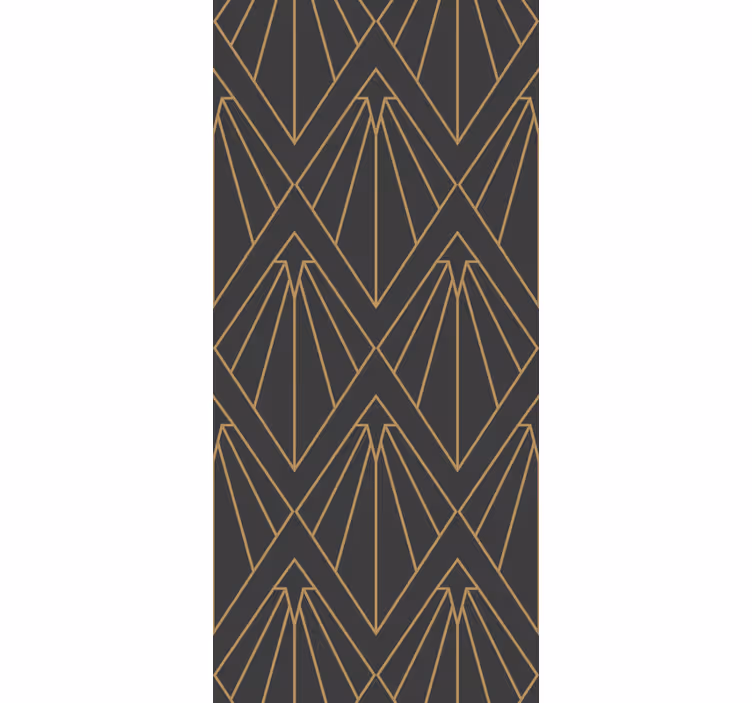 Carta da parati geometrica ventilatore déco oro - TenStickers