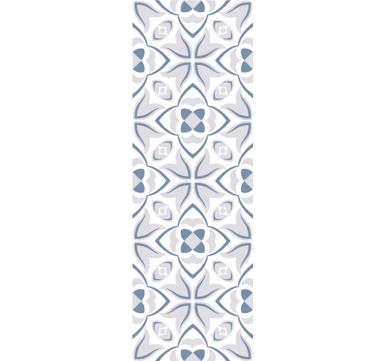 Carta da parati effetto piastrelle eleganti forme floreali - TenStickers
