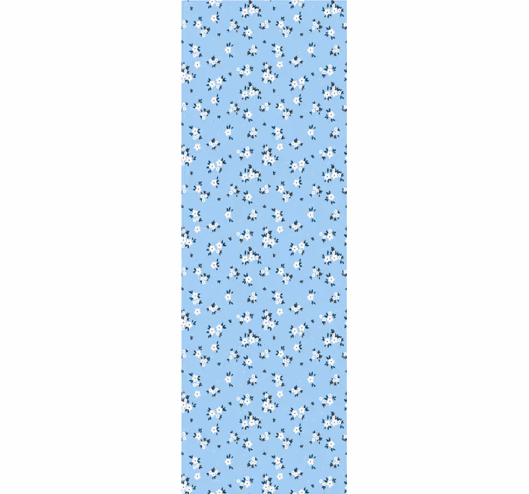 Carta da parati floreale sfondo floreale blu - TenStickers