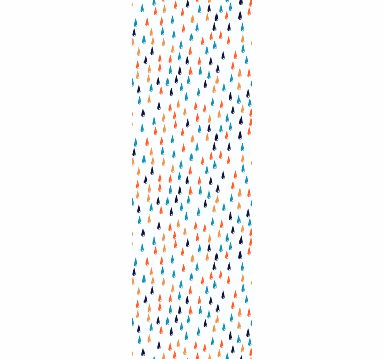 Carta da parati cameretta gocce di pioggia colorate - TenStickers