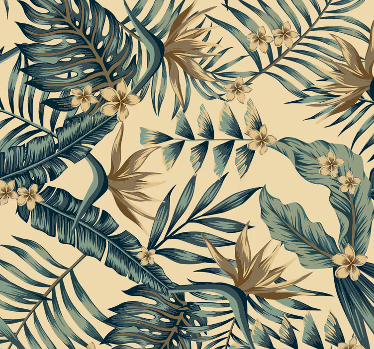 Carta da parati natura scena botanica tropicale - TenStickers