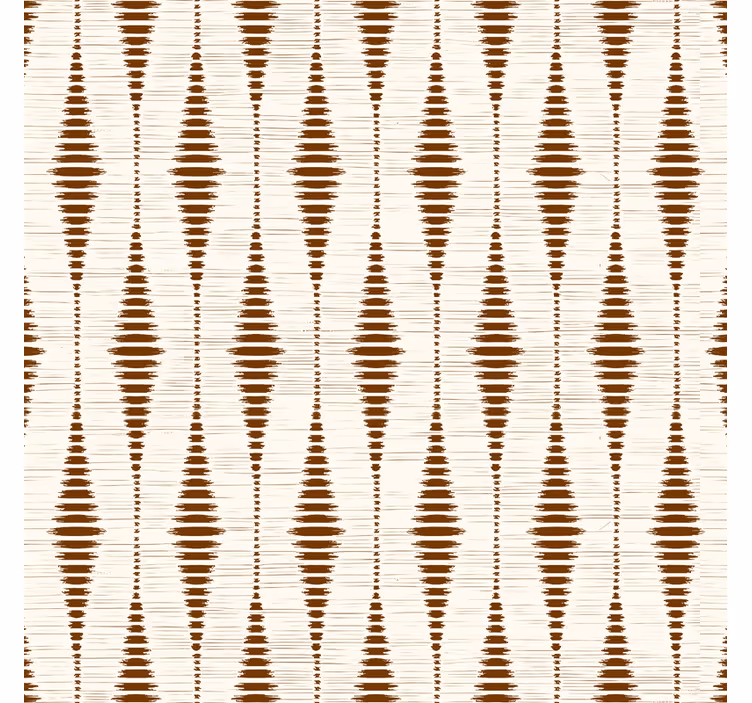 Carta da parati geometrica rabaul ikat color cioccolato - TenStickers