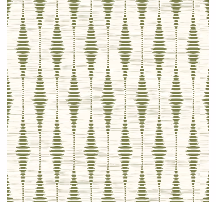 Carta da parati geometrica rabaul ikat verde muschio - TenStickers