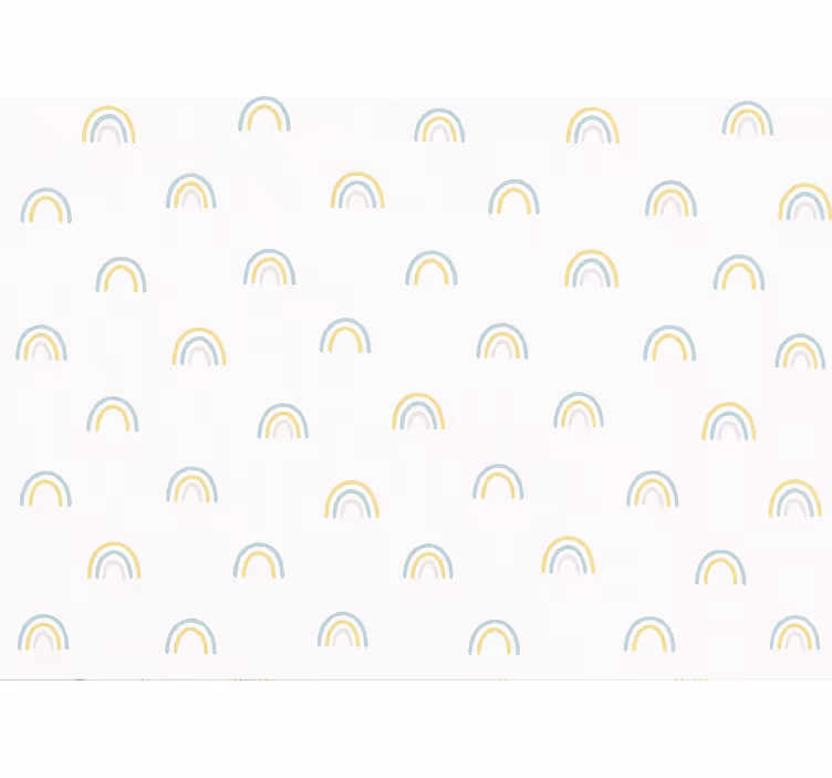 Carta da parati cameretta arcobaleni pastello sparsi - TenStickers