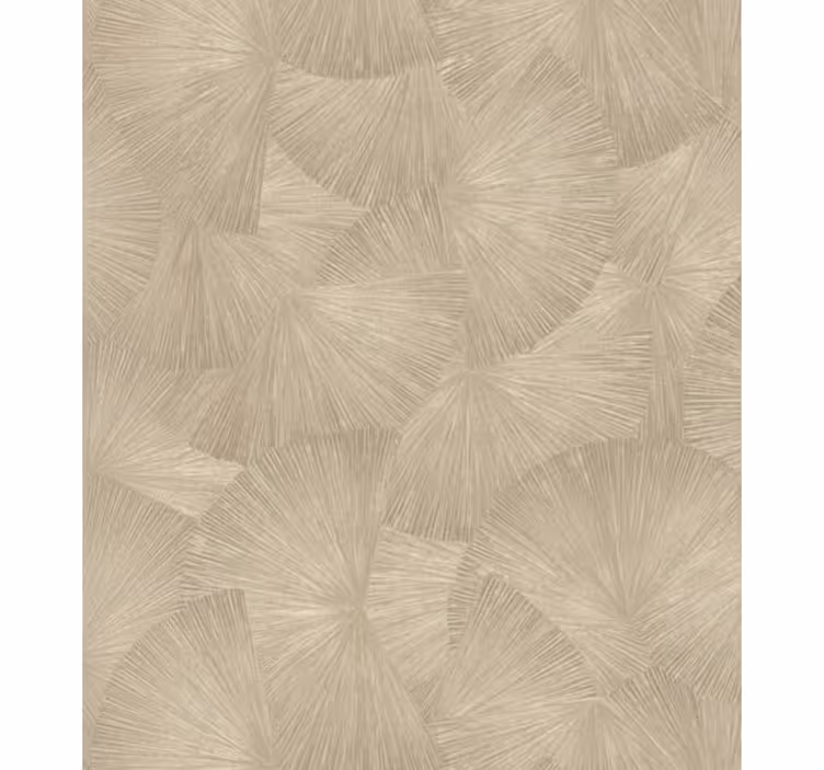 Carta da parati foglie ventaglio astratto chic tan - TenStickers