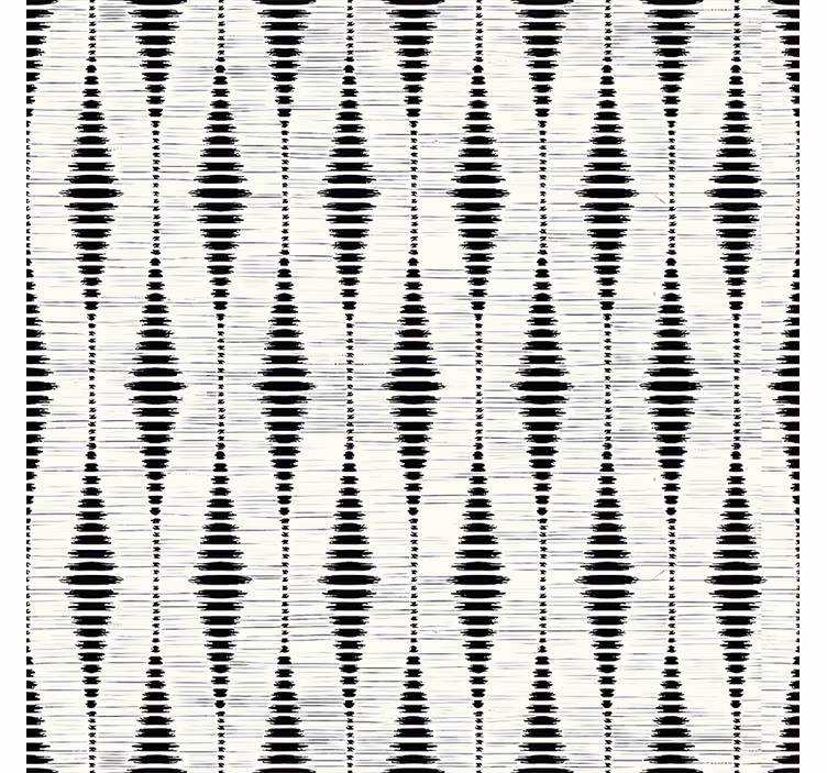 Carta da parati geometrica ikat rabaul nero - TenStickers