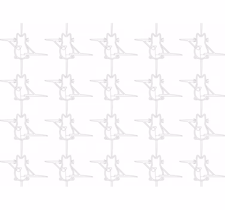 Carta da parati gatti contornati - TenStickers
