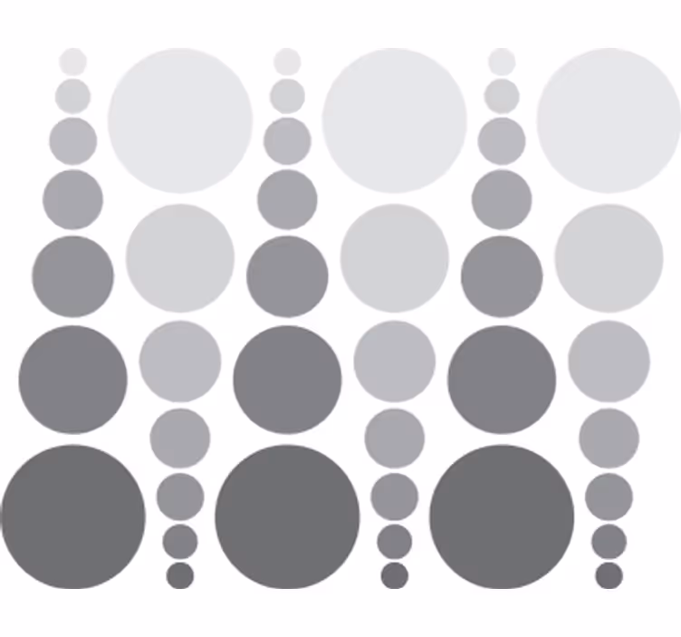 Carta da parati geometrica cerchi colorati in grigio - TenStickers