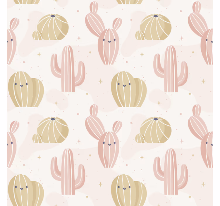 Carta da parati natura motivo cactus carino - TenStickers