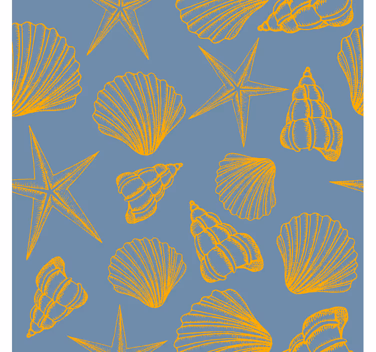 Carta da parati natura conchiglie e stelle - TenStickers