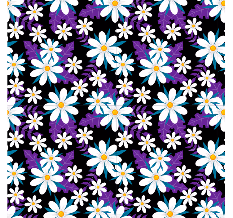 Carta da parati natura vetrina floreale colorata - TenStickers