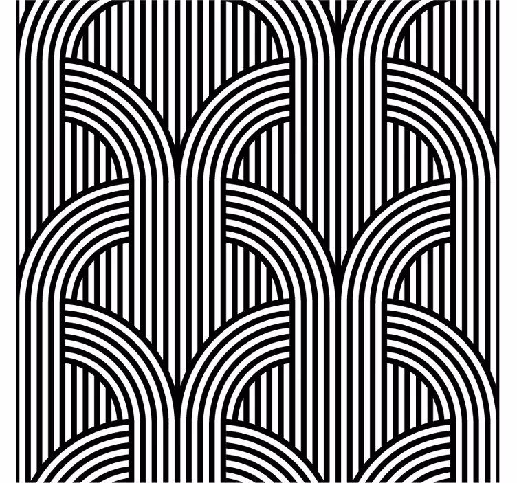Carta da parati ornamentale archi bianchi e neri - TenStickers
