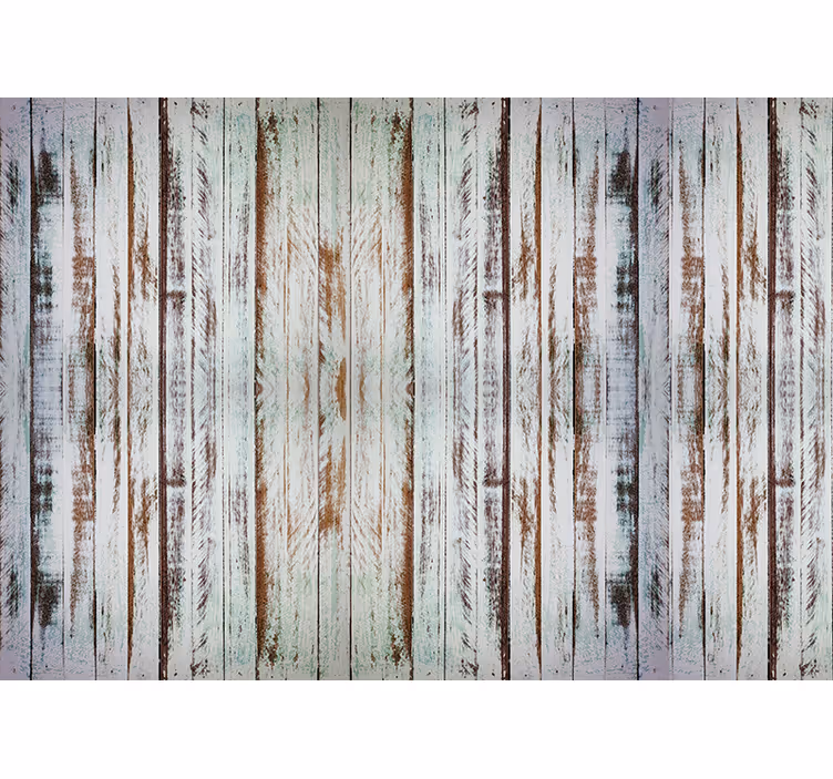 Carta da parati ornamentale legno sbiancato - TenStickers