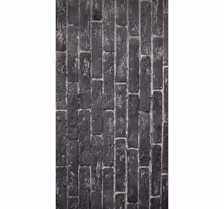 Carta da parati ornamentale muro grigio in mattoni - TenStickers