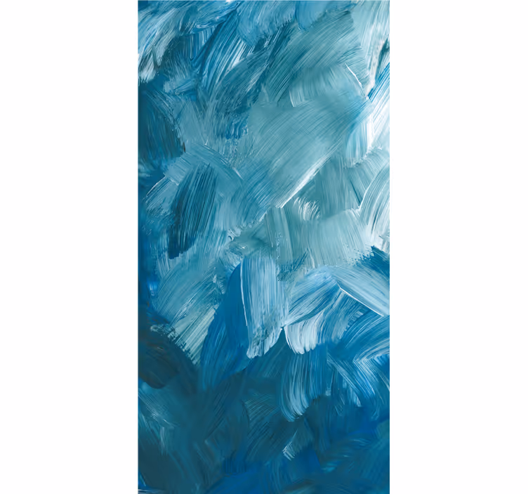 Carta da parati ornamentale tratto astratto blu - TenStickers