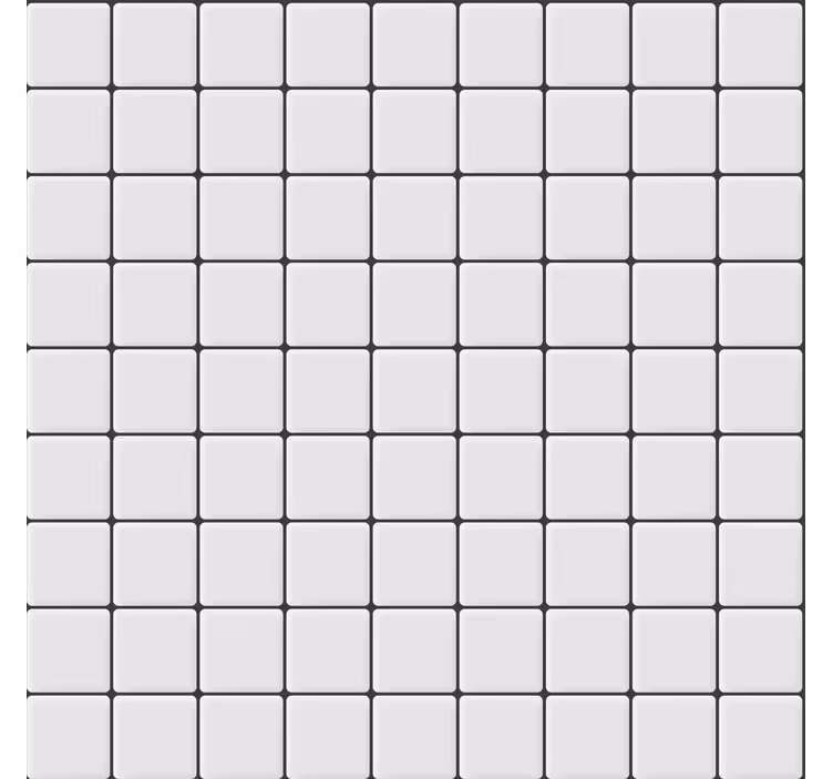 Carta da parati soggiorno piastrelle bianche quadrate - TenStickers