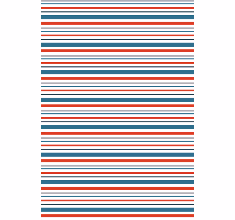 Carta da parati ornamentale design a righe marine rétro - TenStickers
