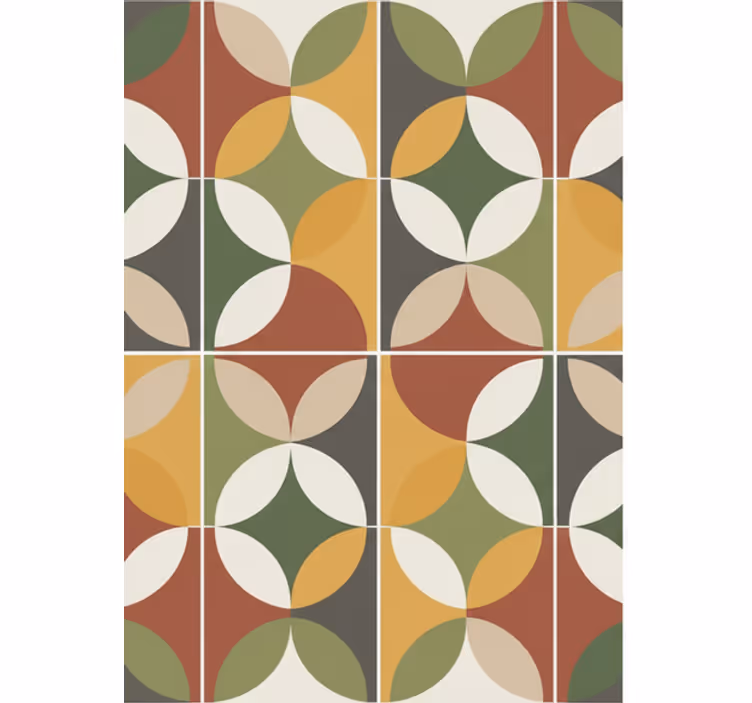 Carta da parati soggiorno geometrie astratte terra - TenStickers