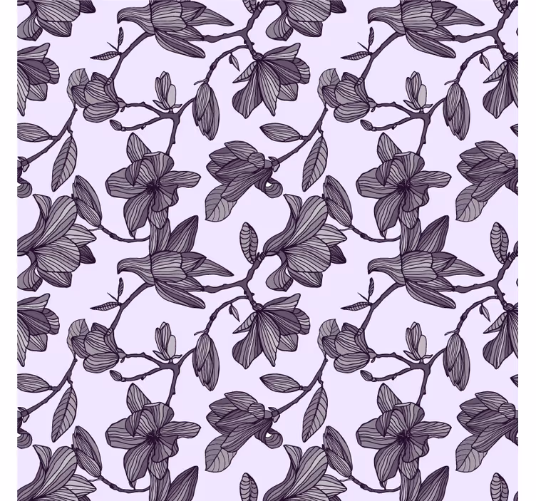 Carta da parati camera design magnolia carina - TenStickers