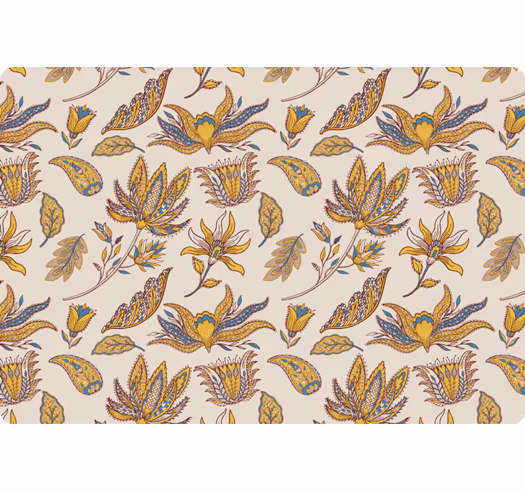 Carta da parati floreale set fiori paisley - TenStickers