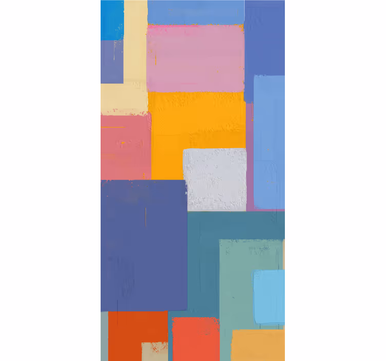 Carta da parati ornamentale quadri astratti colorati - TenStickers