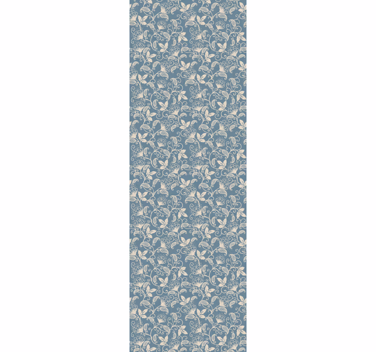 Carta da parati ornamentale elementi decorativi blu e beige - TenStickers