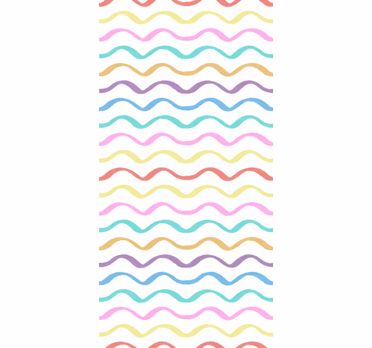Carta da parati ornamentale motivo onde arcobaleno - TenStickers