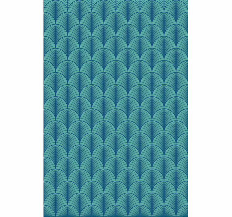 Carta da parati soggiorno verde chiaro e blu - TenStickers
