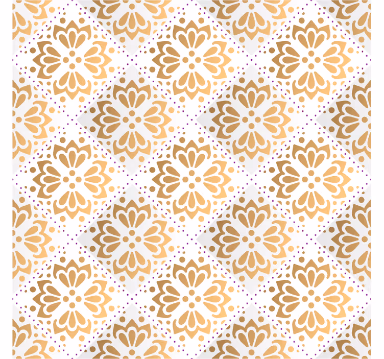 Carta da parati soggiorno motivo mandala dorato - TenStickers