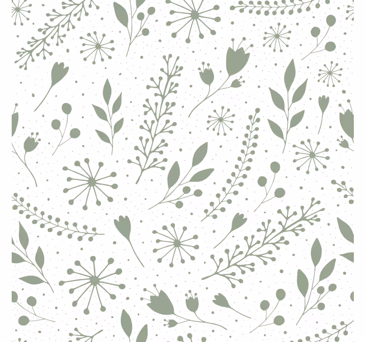 Carta da parati soggiorno foglie verdi dolci - TenStickers