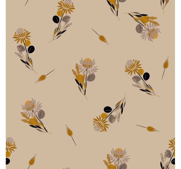Carta da parati texture fiori vintage - TenStickers