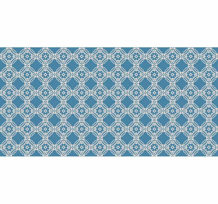Carta da parati texture motivo antico blu e bianco - TenStickers