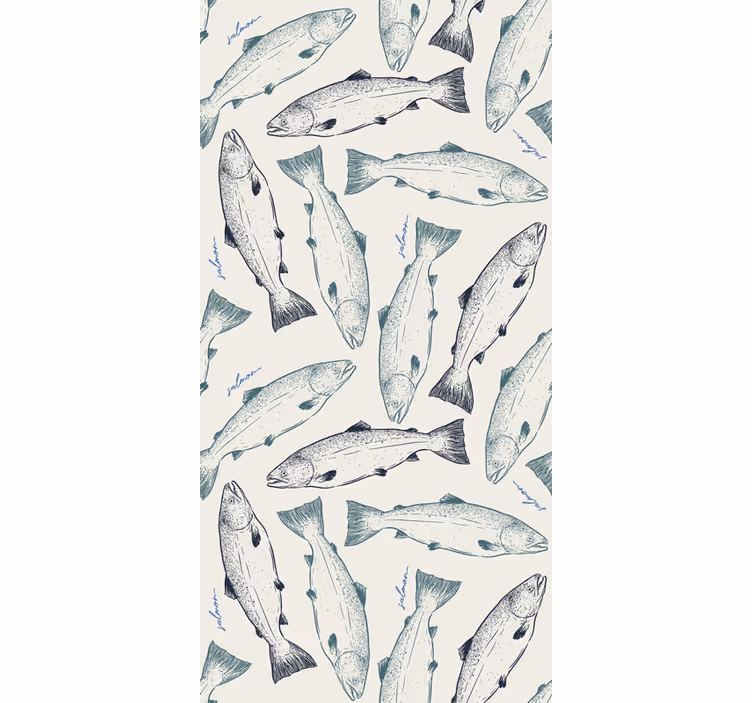 Carta da parati animali pesce salmone - TenStickers