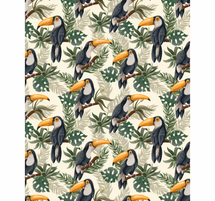 Carta da parati animali tucani della giungla - TenStickers