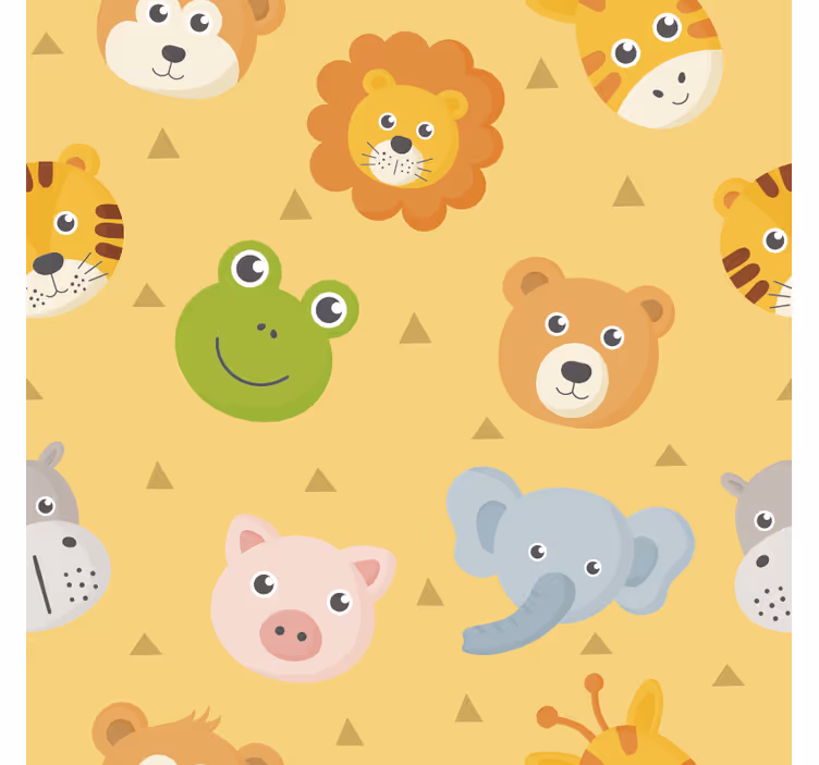 Carta da parati animali area giochi colorata - TenStickers