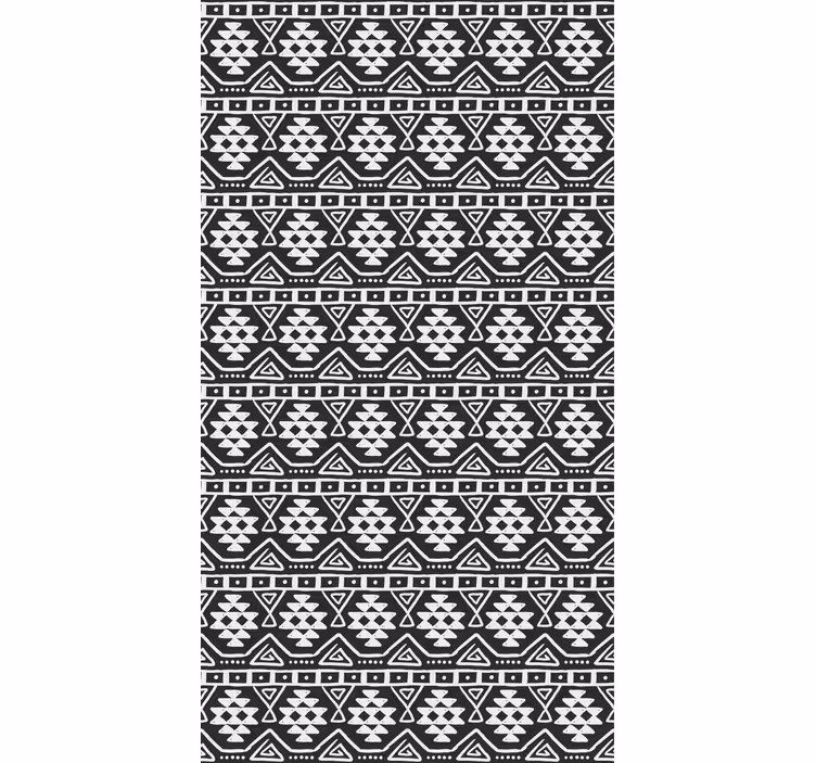 Carta da parati texture motivo bohemien bianco e nero - TenStickers