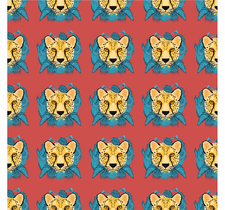 Carta da parati texture grafica leopardata orientale - TenStickers
