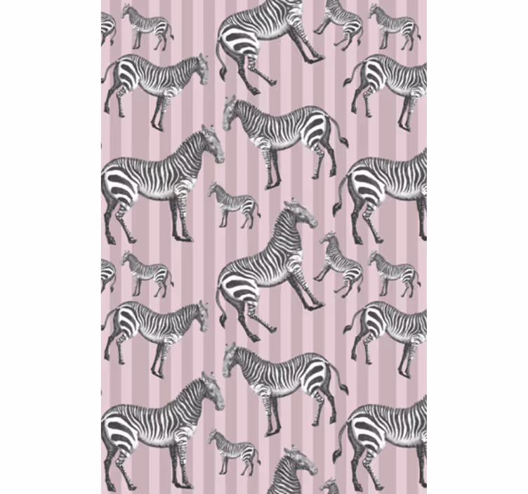 Carta da parati animali motivo zebra vintage - TenStickers
