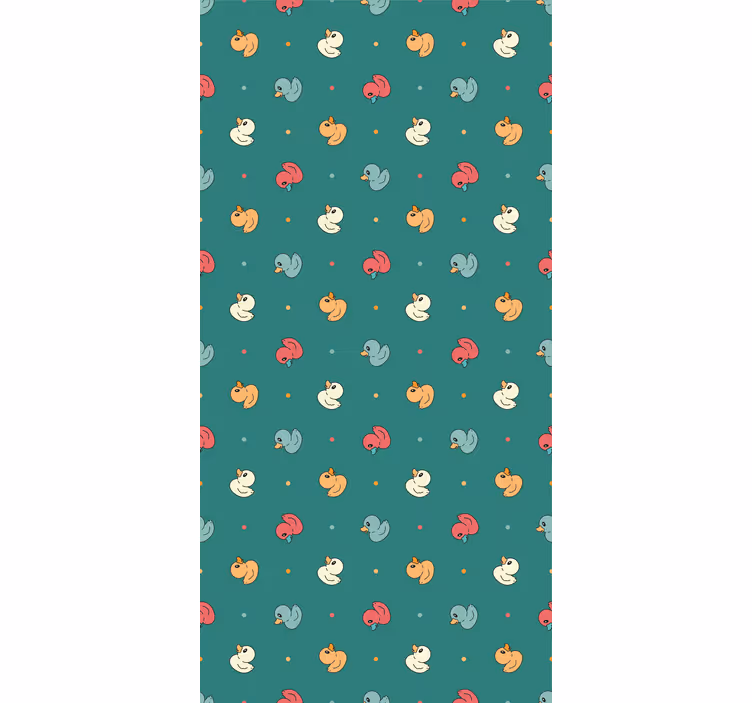 Carta da parati animali anatre di gomma multicolore - TenStickers