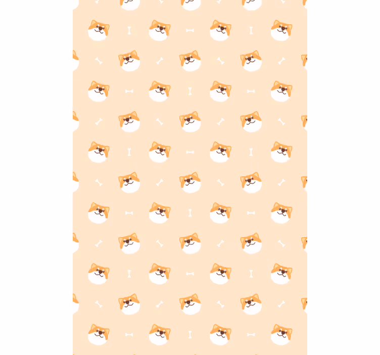 Carta da parati animali faccia di cane carina - TenStickers