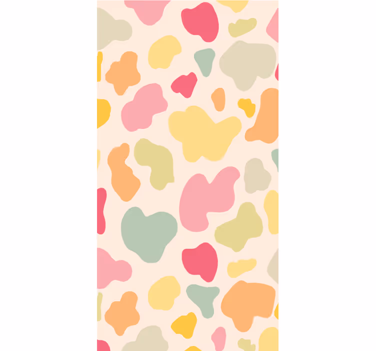 Carta da parati animali macchie di mucca arcobaleno - TenStickers