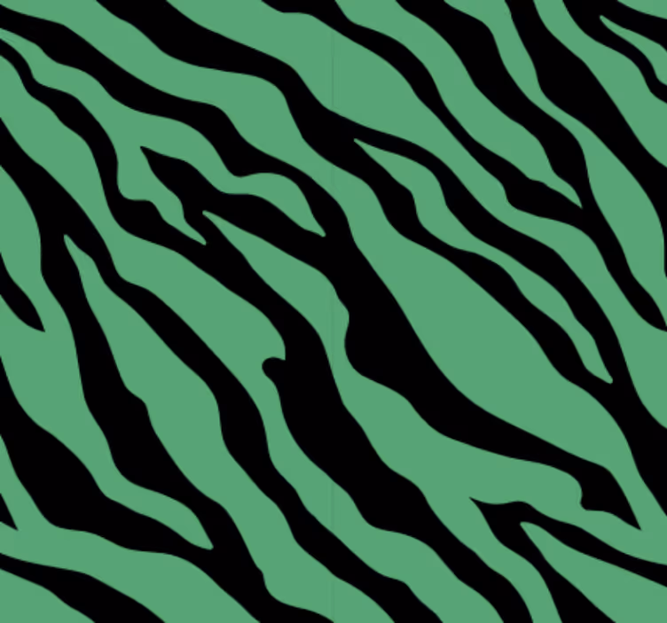 Carta da parati animali design zebra verde - TenStickers