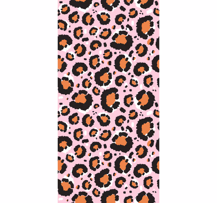 Carta da parati animali motivo leopardo rosa - TenStickers