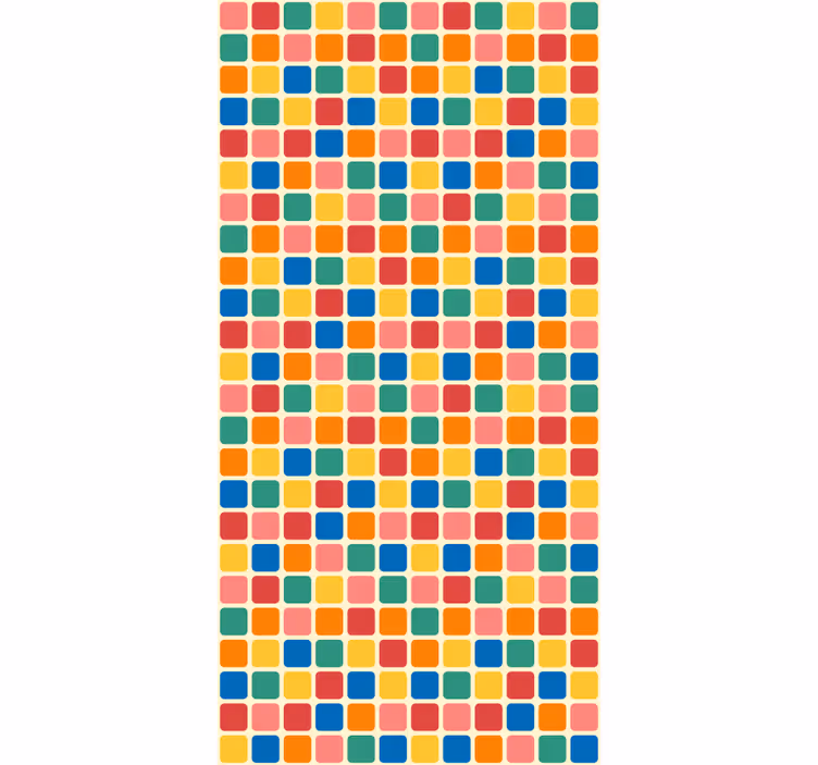 Carta da parati ufficio quadrati multicolore - TenStickers
