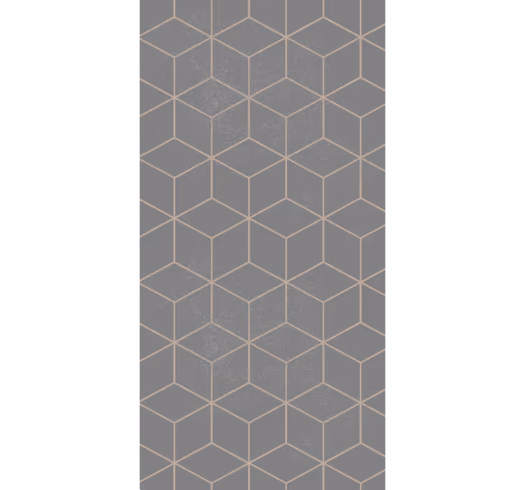 Carta da parati ufficio pattern esagonale grigio geometrico - TenStickers