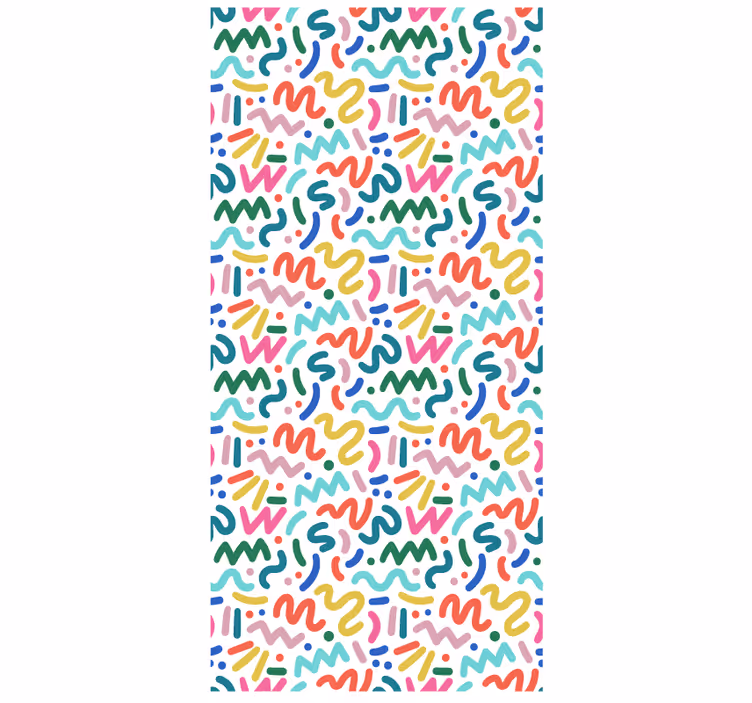 Carta da parati corridoio forme astratte colorate - TenStickers