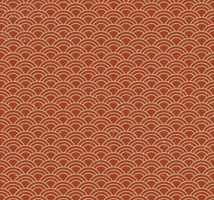 Carta da parati corridoio onda giapponese vintage - TenStickers