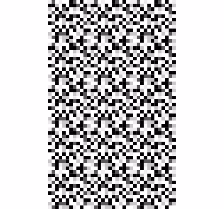 Carta da parati corridoio motivo a pixel monocromo - TenStickers