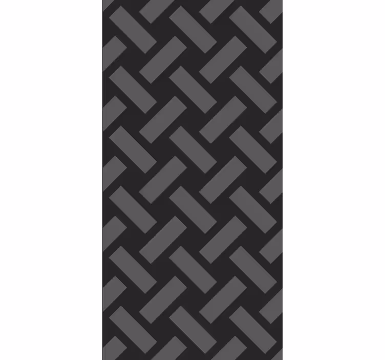 Carta da parati corridoio motivo geometrico nero quadrato - TenStickers