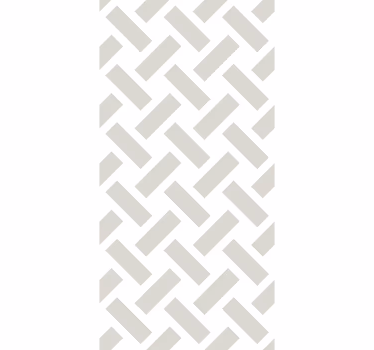 Carta da parati corridoio motivo geometrico bianco quadrato - TenStickers